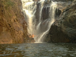 Standing in the Waterfall