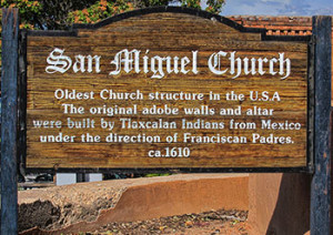 San Miguel Chapel sign