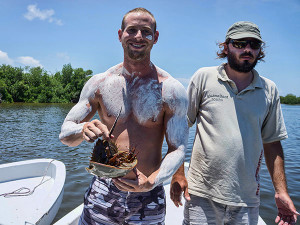 Holding A Horseshoe Crab