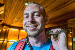 Holding A Baby Boa Snake